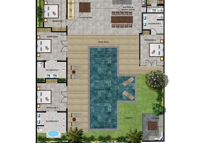 Canggu 400m To Beach Escape 4br Designer Villa Villa